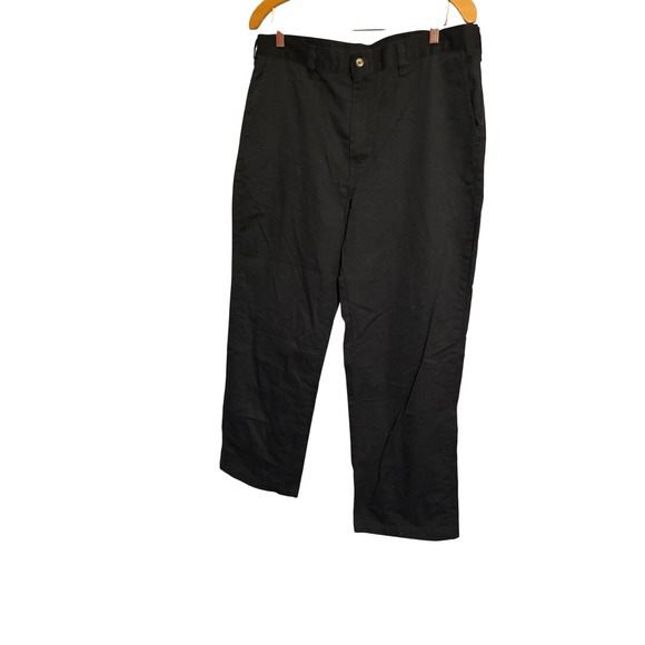 Dickies Mens Black Work Pants Size 36x30 Regular Fit Casual Trousers - Picture 1 of 3